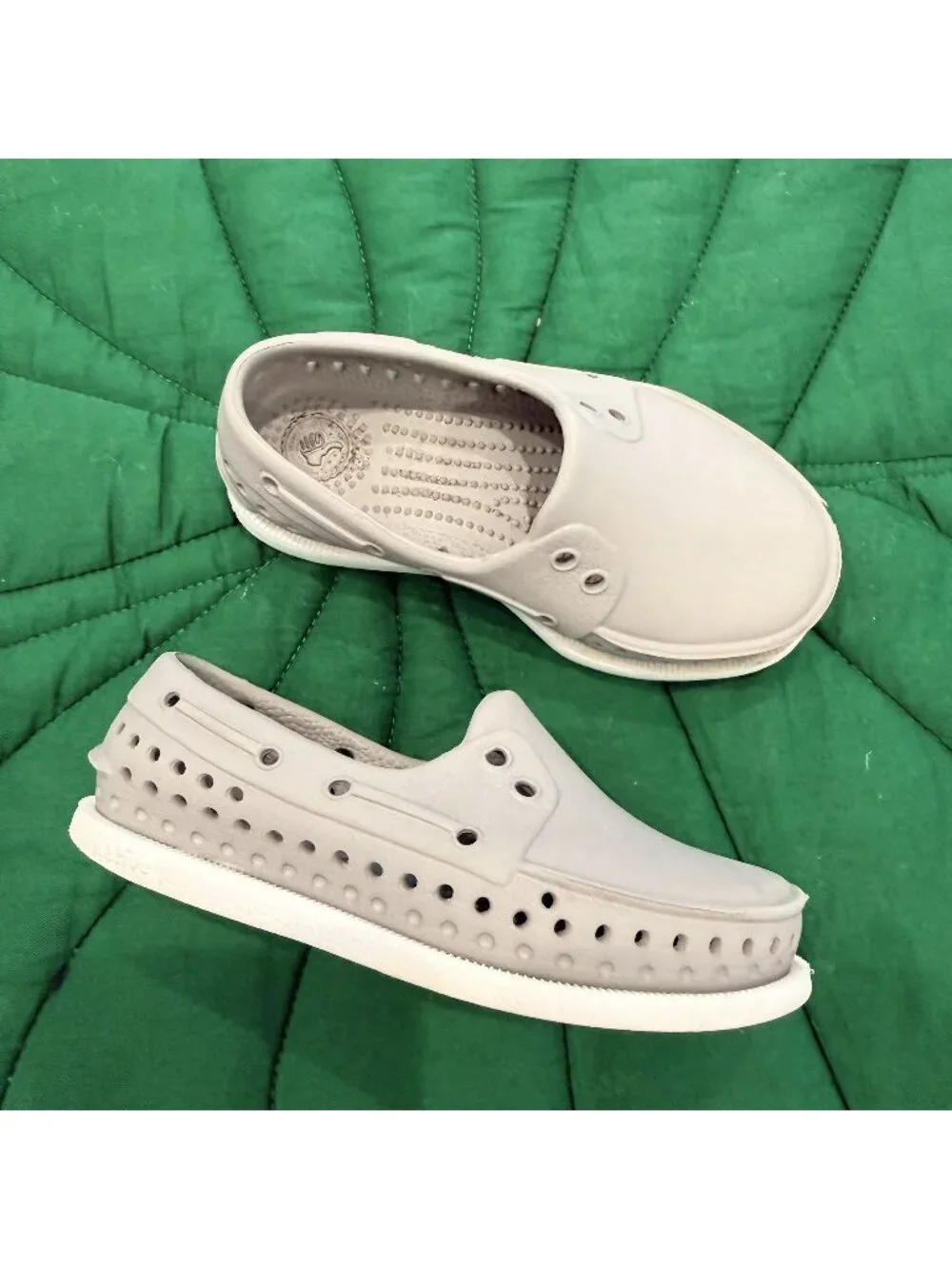 Native Shoes Howard Toddler 7 Gray Slip On Boat Shoes Loafers Water Shoes